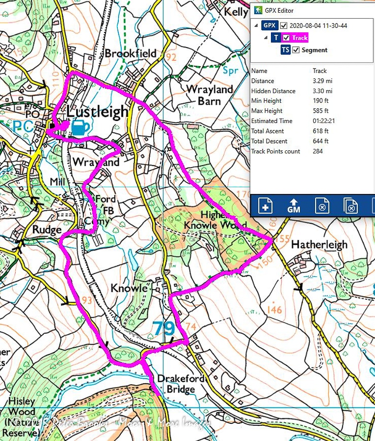 Map of route