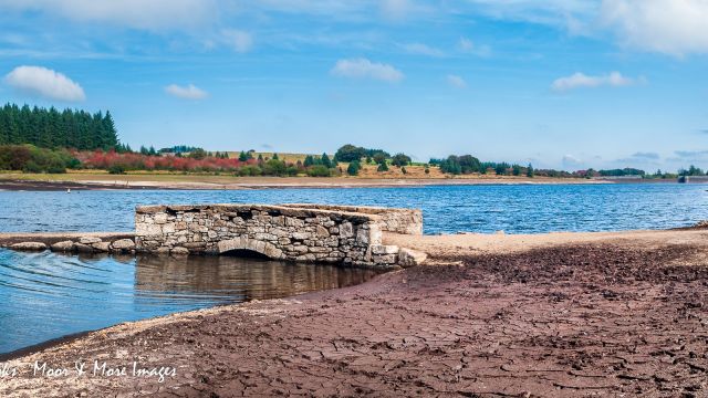 Only becomes visible when the reservoir is very low.